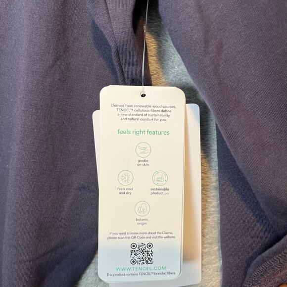 Athleta Samsara Side Tie Sweatshirt Size XS‎ Tencel Blend New Gray - Picture 5 of 8